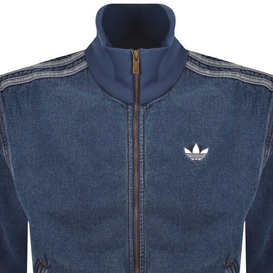 adidas Originals Firebird Denim Track Top Blue | Mainline Menswear us
